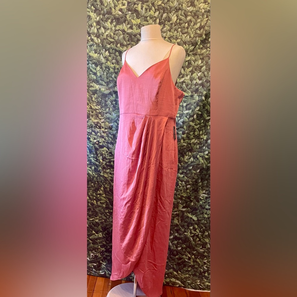 NWT Express sz 18 Elegant Pink Spaghetti Strap Dress